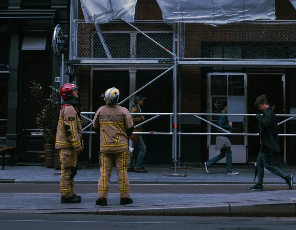 Brandweermannen aan het werk in Nederland